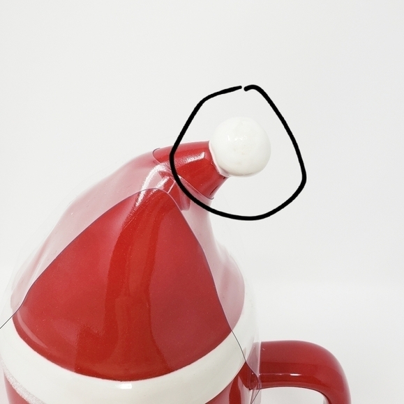 RAE DUNN Jingle Bells mug with Santa hat topper - Picture 6 of 6